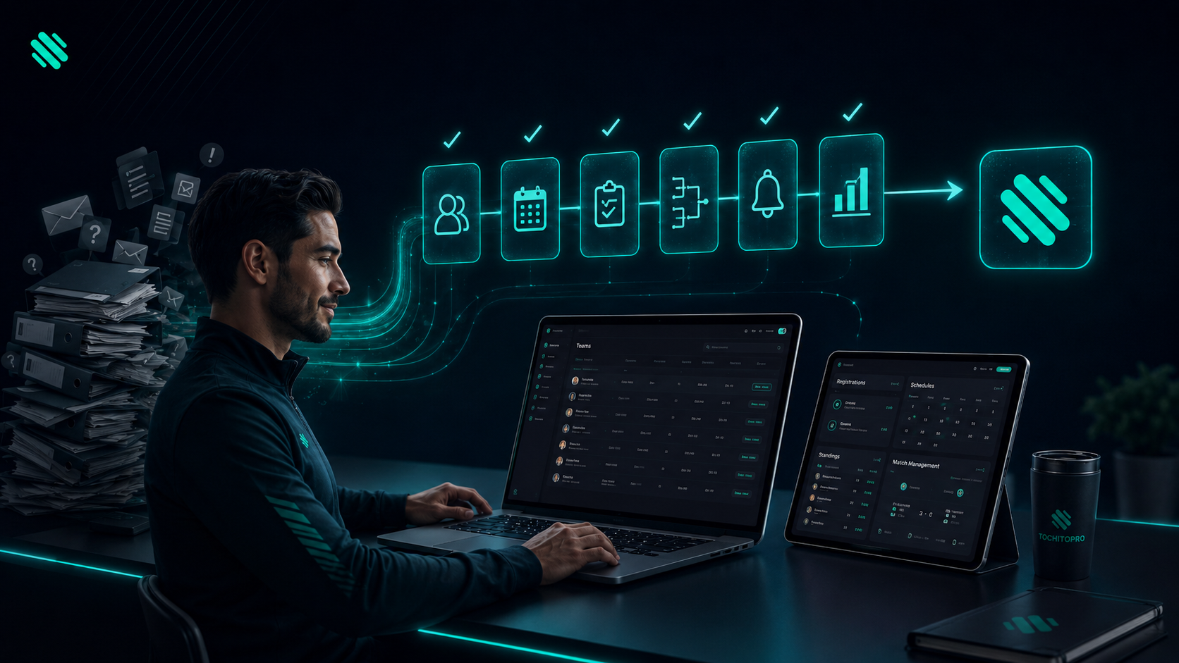 Administrativo ahorrando tiempo
